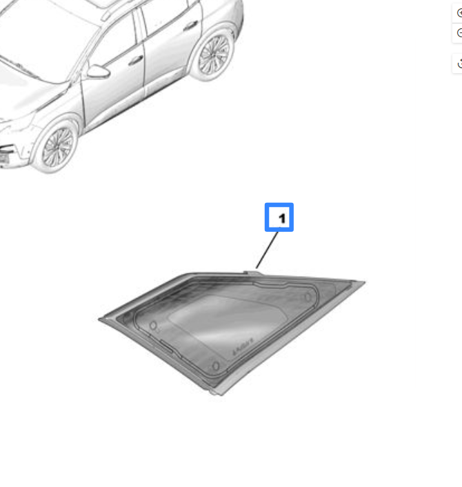 Kính cửa sổ hình tam giác phía sau , Kính cửa bên trái